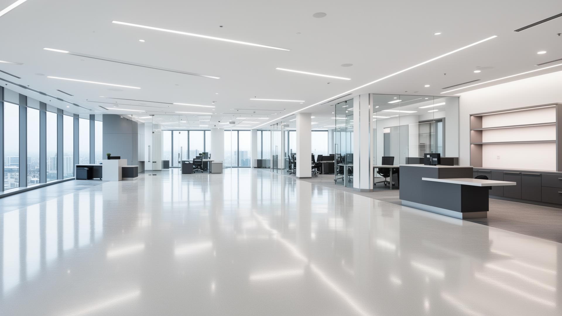 Commercial flooring installation by Perez Flooring