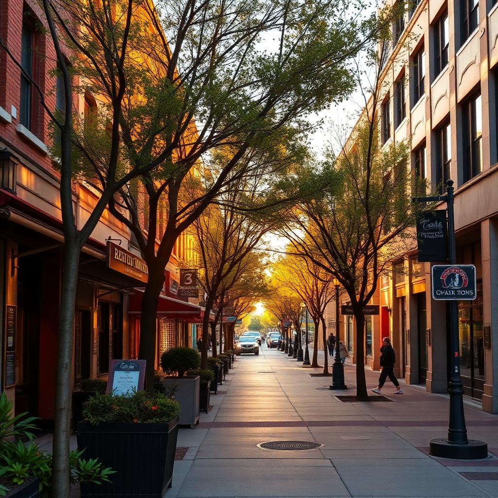 Sacramento midtown tree-lined street