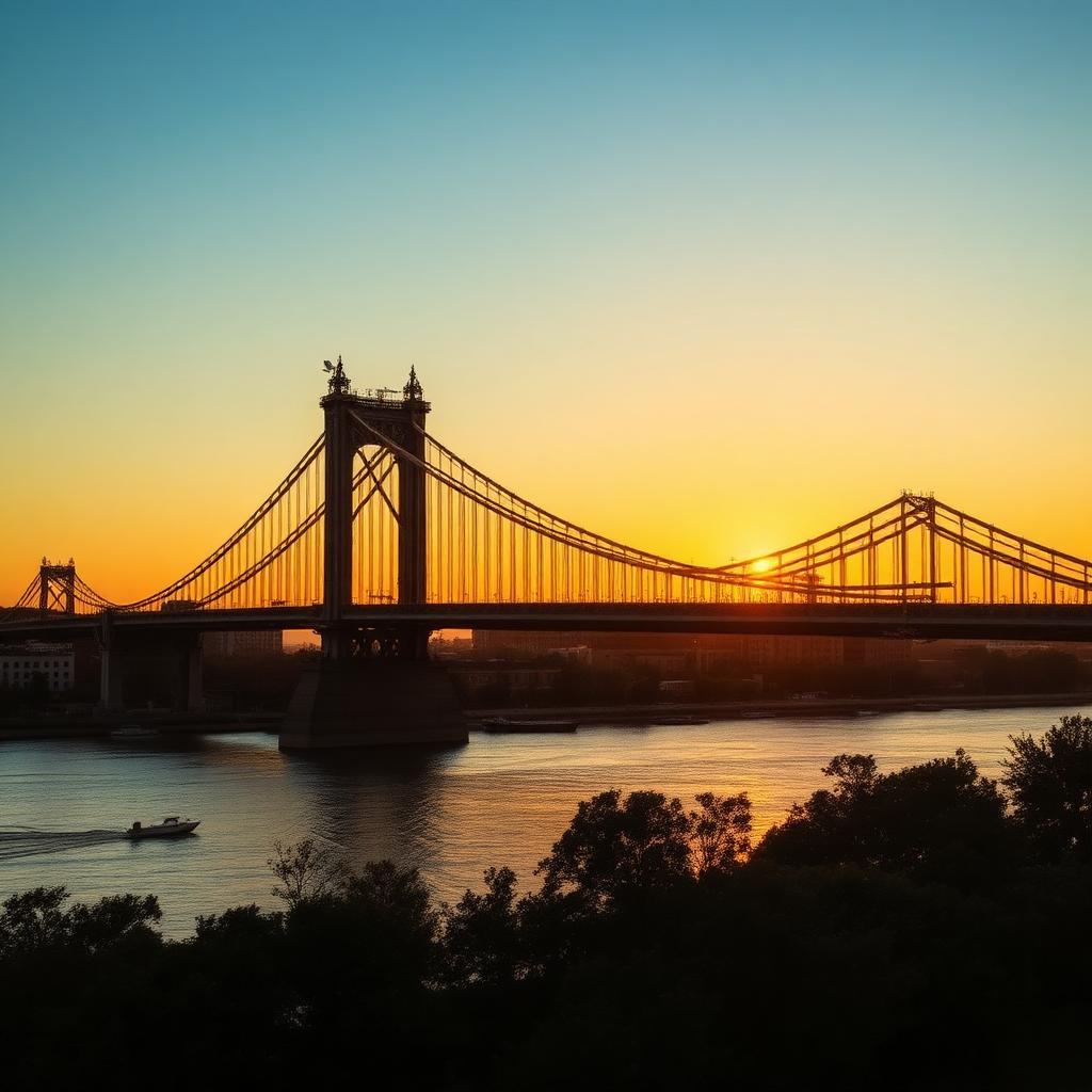 Sacramento Tower Bridge at sunset