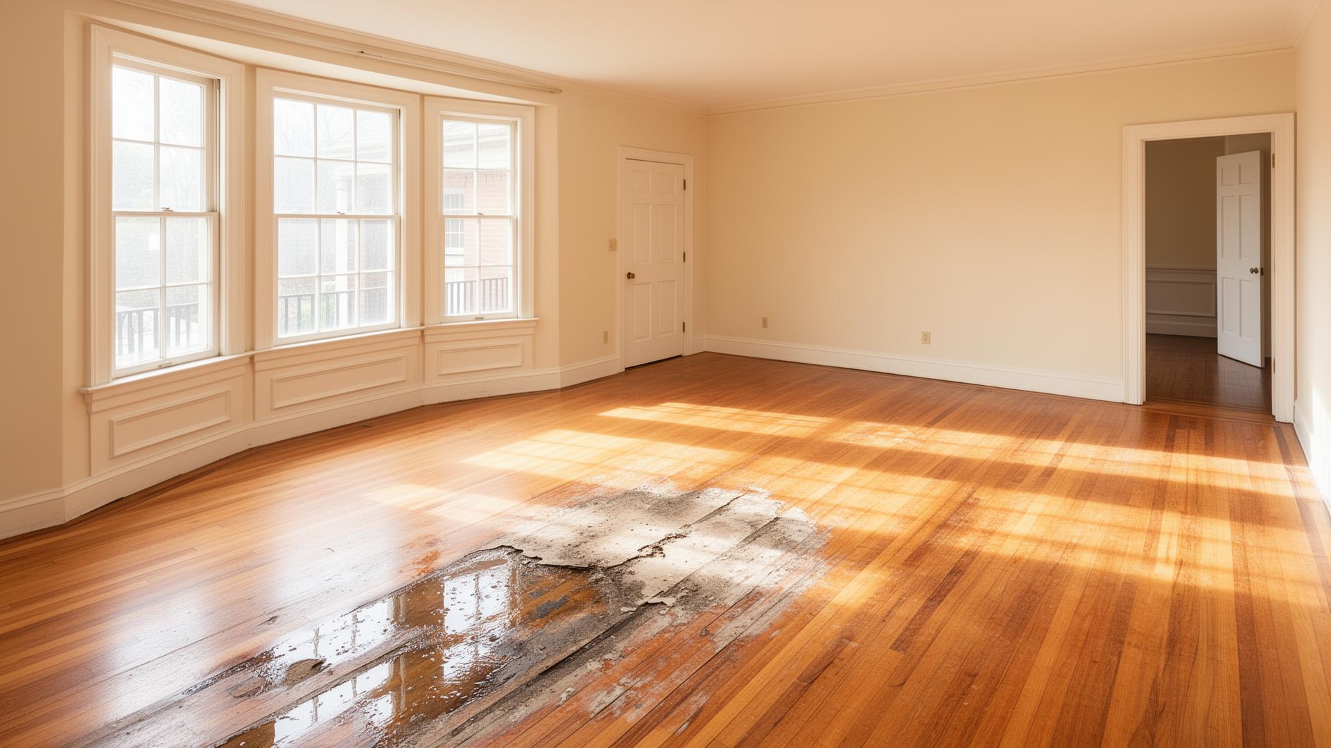 Water damage floor restoration by Perez Flooring