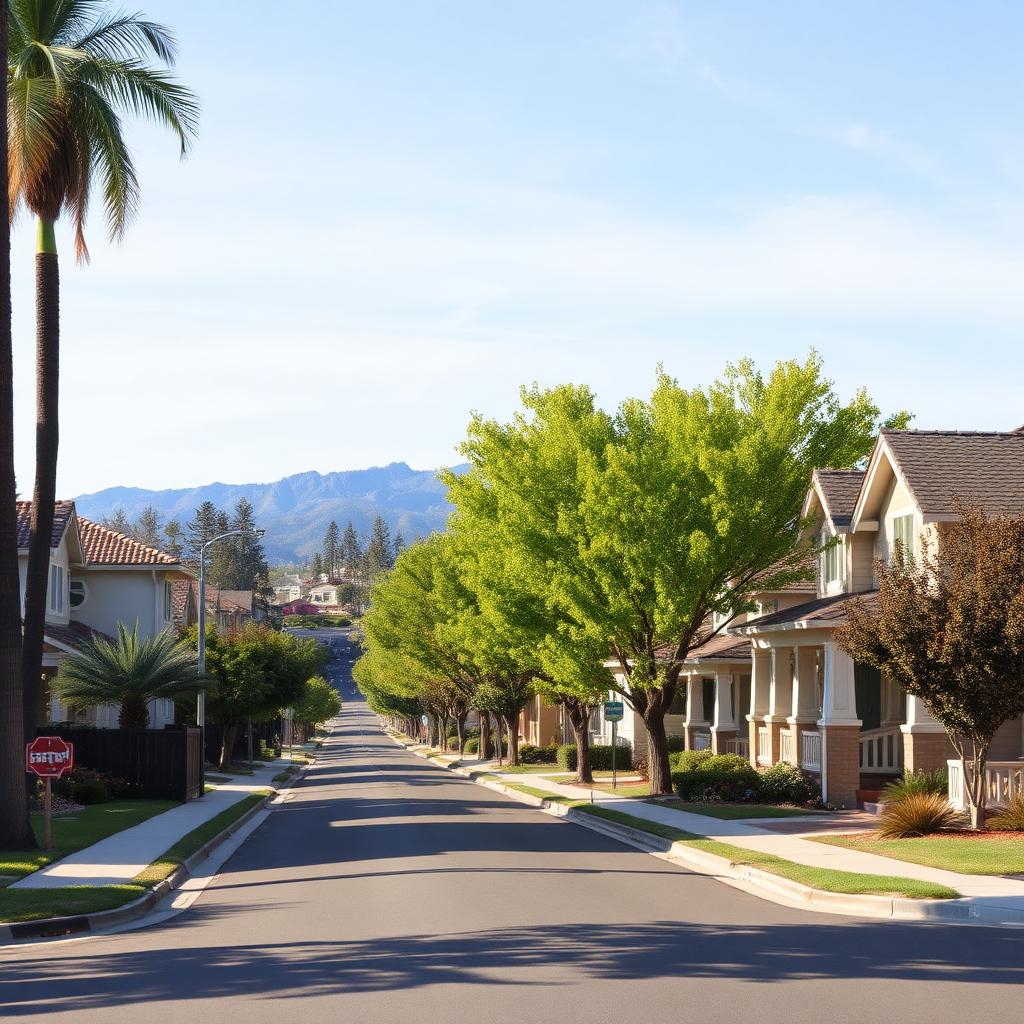 Winters residential neighborhood